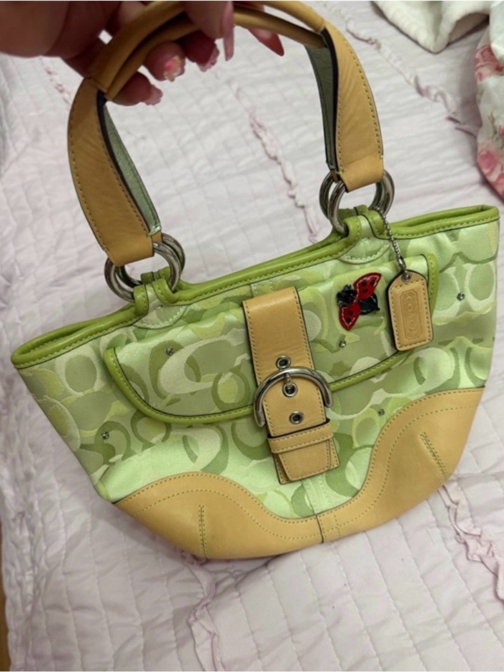 Ladybug 2004 Coach Purse/ vintage with crystal Swarovski excellent condition